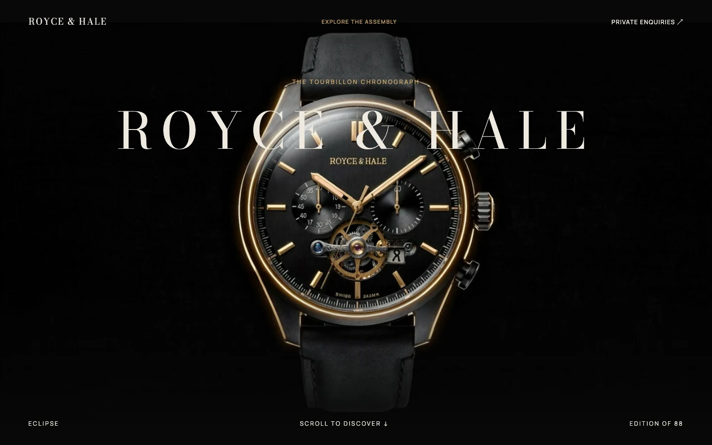 ROYCE & HALE website preview
