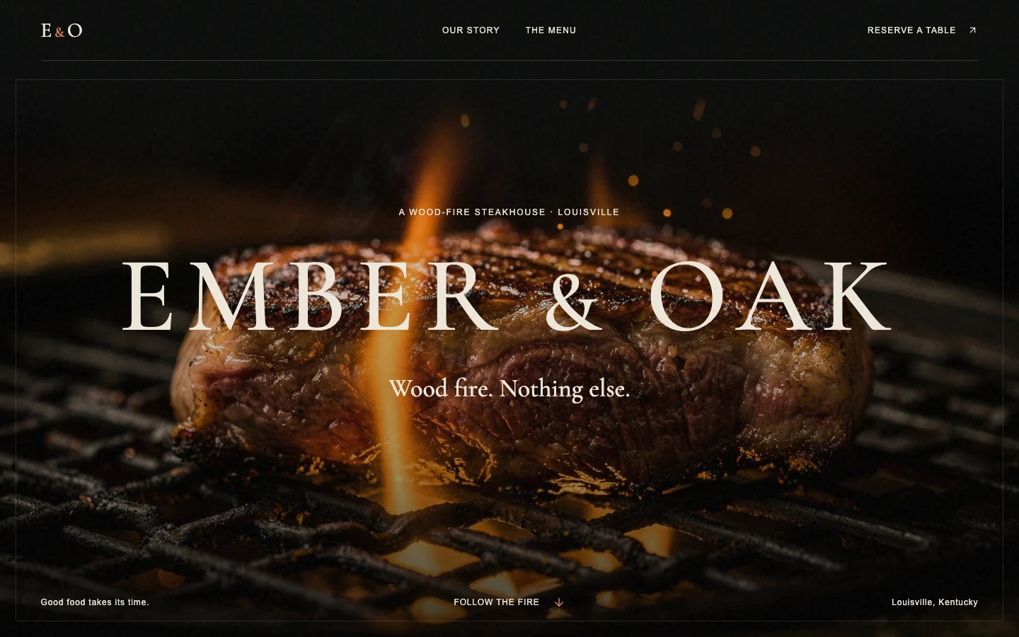 EMBER & OAK website preview