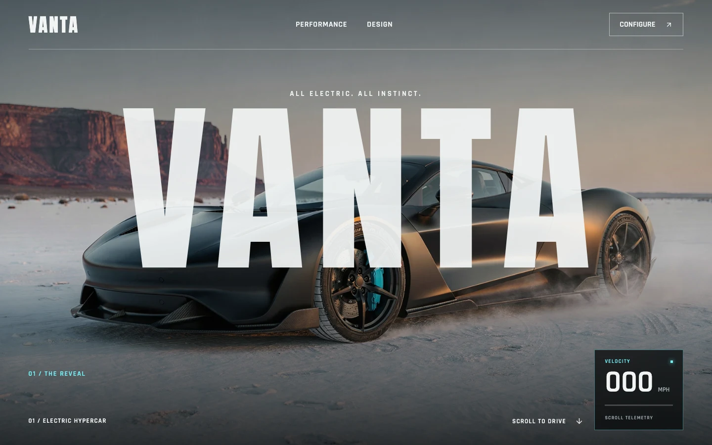 VANTA website preview