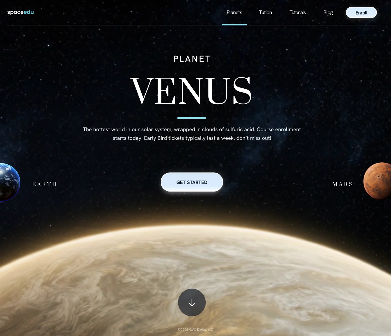 SpaceEdu — section detail